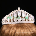 Tiaras de cristal de la corona de la tiara del Rhinestone grande para las mujeres